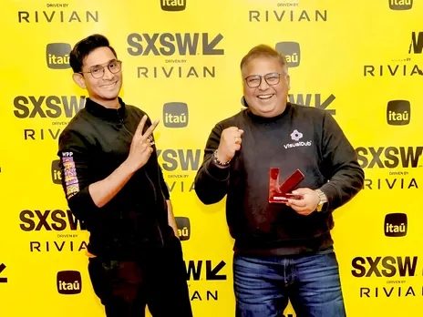 Subhabrata Debnath, Co-Founder and CTO,NerualGarage along with Mandar Natekar, Co-Founder and CEO, NeuralGarage celebrate their win at SXSW Pitch Competition.jpg