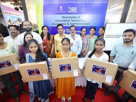 Department of ITE&C Distributes Laptops to Tribal Students at Sanguem Empowerment Camp