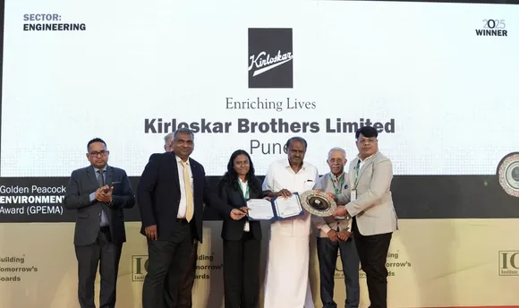 Kirloskar Brothers Limited Honoured with Golden Peacock Award for Excellence in Environment Management
