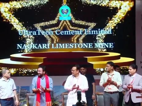 Union Minister of Mines Shri G Kishan Reddy and Rajasthan CM Shri Bhajan Lal Sharma award UltraTech's Naokari Limestone Mine 7 Star Rating