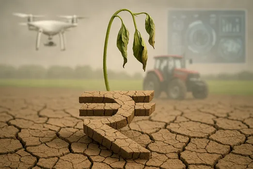 Sapling on Cracked Soil