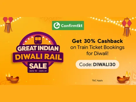 Confirmtkt Launches Diwali Rail Sale with 30% Cashback Offer