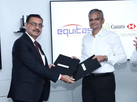 Anuj Mathur MD and CEO Canara HSBC LI Vasudevan P N MD and CEO Equitas Small Finance Bank