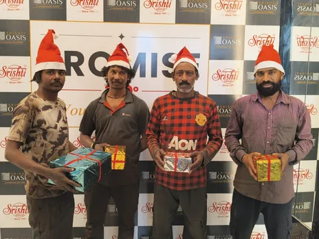 Srishti Group Marks Christmas at Srishti Oasis Construction Site