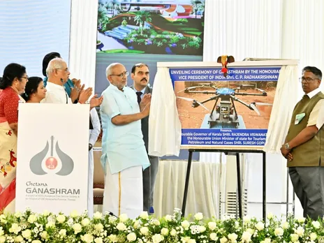 Honble VP of India C P Radhakrishnan Unveils the Elephant Monitoring Drone Designed by Garuda Aerospace