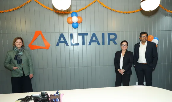 At the Inauguration of New Altair office in Chennai- (Left) Amy Messano, Global Chief Marketing Officer, Altair Inc_ Gilma Saravia, Global Chief People Officer and Vishwanath Rao, MD-Altair India