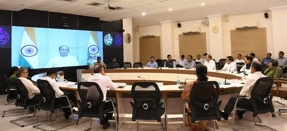 The Hon'ble CM of Odisha launching MIO portal through VC