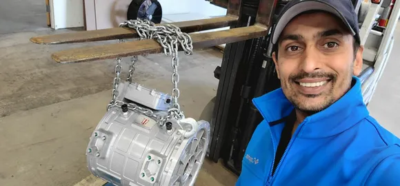 HImanshu Patel, With the Motor Engine of Triton EV