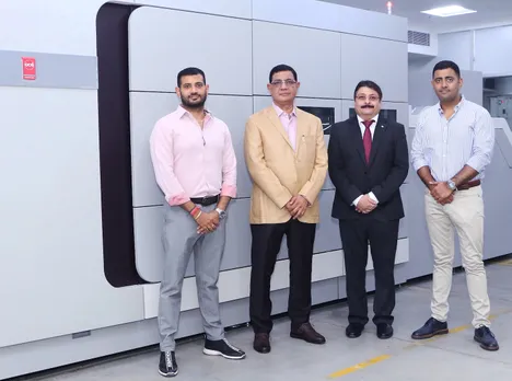 Left to Right - Mr. Sanandan Seth, Director Replika Press_ Mr. Bhuvnesh Seth, Managing Director, Replika Press_ Mr. Puneet Datta, Senior Director, Canon India & Mr. Vikaran Seth, Director, Replika Press