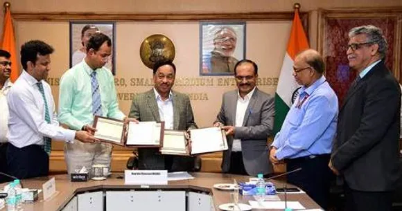 The MoU was signed by Shri Gaurang Dixit, CMD, NSIC and Dr. Jitendra Sharma, MD & CEO, AMTZ.