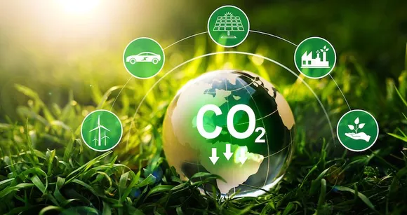 Sustainable development and green business based on renewable energy. Reduce CO2 emission concept. Renewable energy-based green businesses can limit climate change and global warming.