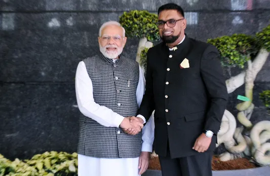 narendra Modi with President of Guayana, Ali