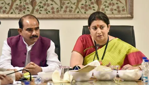 Smriti Irani, ajjay Tamta, Silk Production