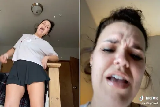 Girl bumps into her bed frame and goes viral on social media