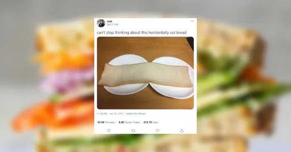 horizontally cut bread
