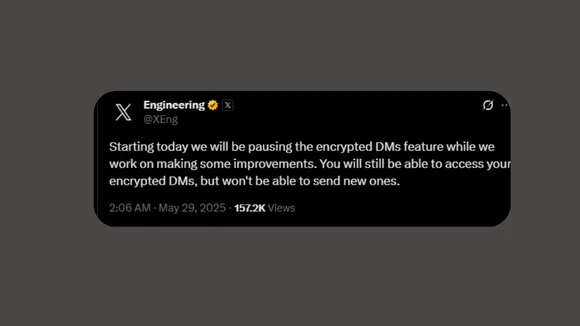 Users will still be able to access their existing encrypted messages but will not be able to send new ones during the pause.