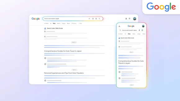 Google AI-based web guide feature