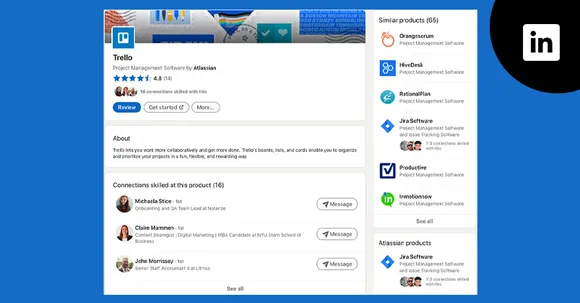 LinkedIn Product Page