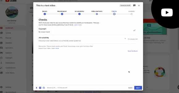 YouTube pre-publish checks