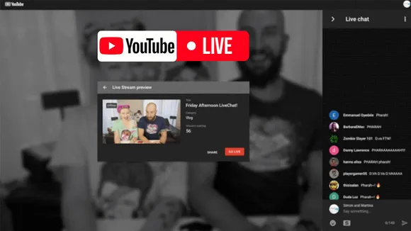 YouTube live streaming
