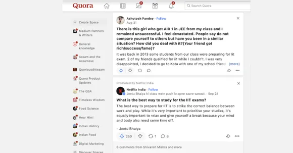 Quora Netflix India