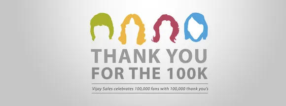 Vijay Sales Celebrates 1 Lakh fans in an Innovative way