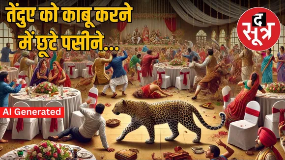 Leopard entered wedding 