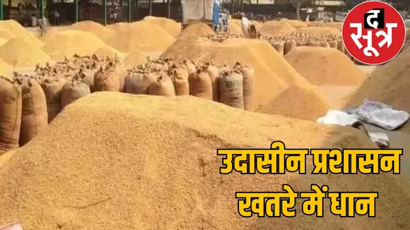 Paddy worth 211 crores at risk in Chhattisgarh, lifting at procurement centres incomplete the sootr