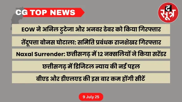 CG Top News Big news of Chhattisgarh the sootr