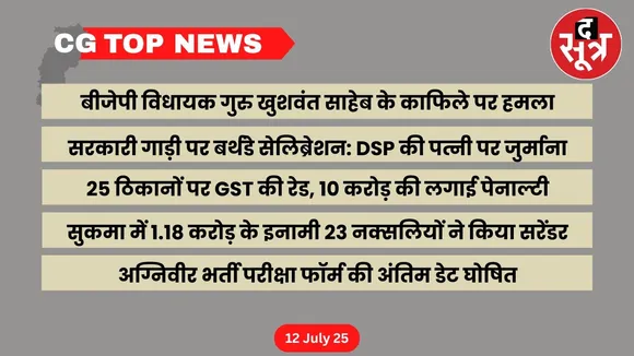 CG Top News Big news of Chhattisgarh the sootr