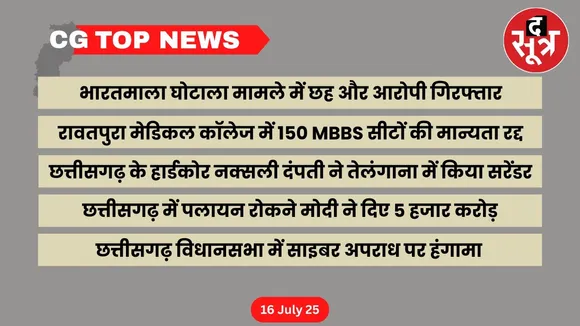 CG Top News Big news of Chhattisgarh the sootr
