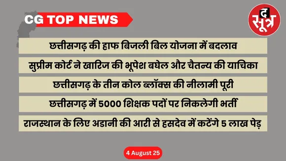 CG Top News Big news of Chhattisgarh the sootr