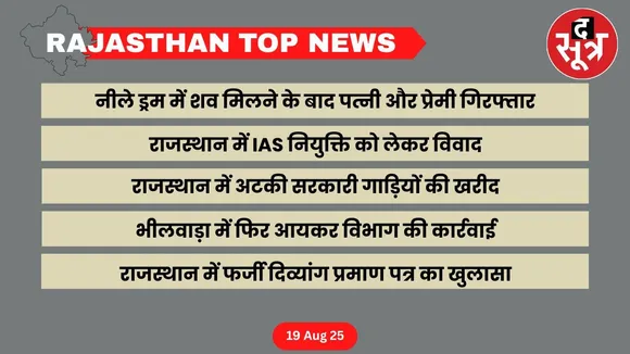 Rajasthan top news 19 aug