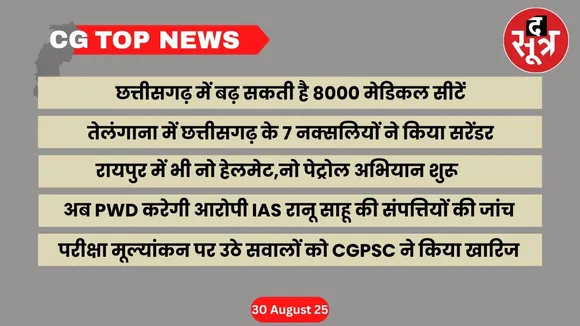 CG Top News Big news Chhattisgarh the sootr