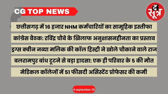 CG Top News Big news Chhattisgarh the sootr