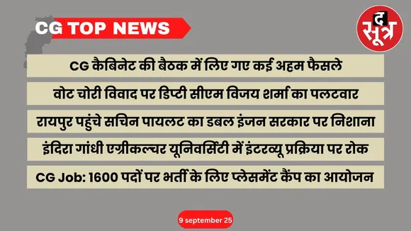 CG Top News Big news Chhattisgarh the sootr