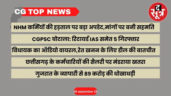CG Top News Top news Chhattisgarh the sootr
