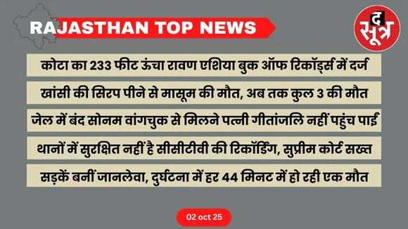 Rajasthan top news 02 Oct