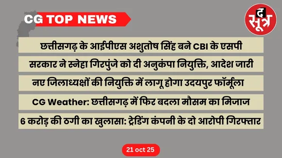 CG Top News Big news Chhattisgarh the sootr