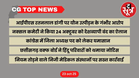 CG Top News big news chhattisgarh the sootr