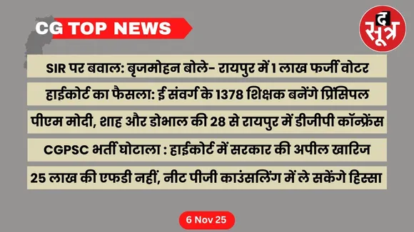 Chhattisgarh Top New big news cg the sootr