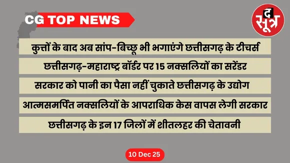 CG Top News Chhattisgarh big news the sootr