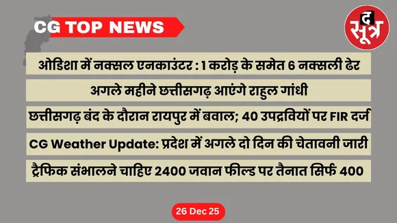 CG Top News Chhattisgarh big news