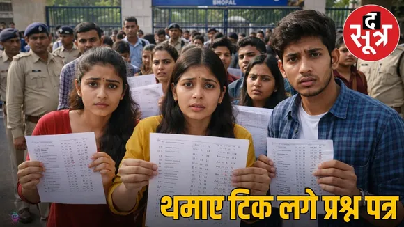 Uproar in Bhopal SET exam students alleged paper leak