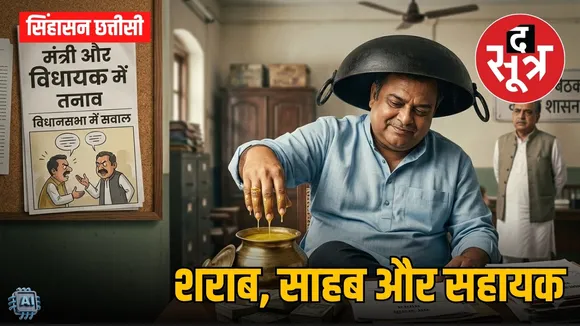 singhasan chhattisi cg politics minister pa corruption mla dispute navya malik case