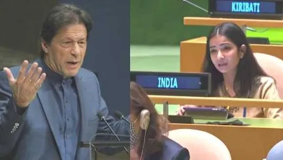 UNGA में ताबड़तोड़: इमरान का कश्मीर राग, भारत की अफसर बोलीं- ये ओसामा को शहीद मानते हैं 
