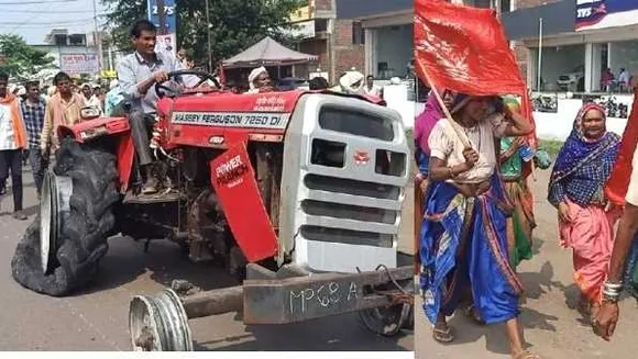 बुरहानपुर: आदिवासियों ने जब्त ट्रैक्टर छुड़ाया, बिना टायर-ट्यूब के चलाकर ले गए