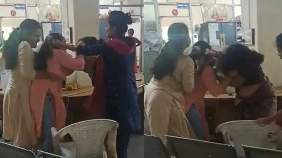 होशंगाबाद: CMHO ऑफिस में जमकर भिड़ीं महिलाएं, चलाए लात-घूंसे
