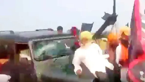 लखीमपुर का नया वीडियो: चश्मदीद ने कहा- 90 की स्पीड से रौंदते हुए निकली गाड़ी 
