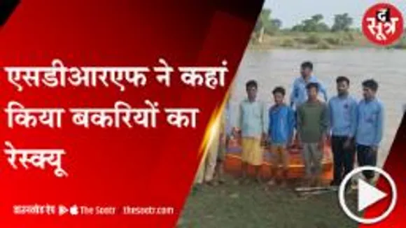 SAGAR: टापू में फंसे तीन लोग के साथ 12 बकरियों का रेस्क्यू   